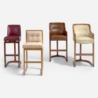 Vladimir Kagan (American, 1927-2016) Two Matrix Bar Chairs and a Matrix Swivel Bar Chair, circa 1967, and a Nobadeer Bar Chair, Vladimir Kagan Designs, Inc., USA, circa 1973