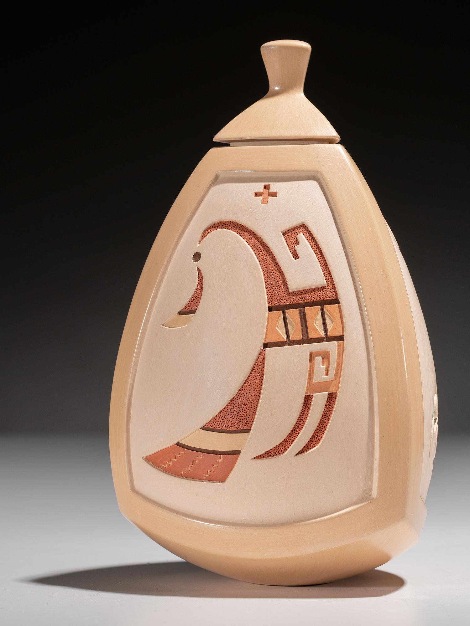 Three-Sided Polychrome Pottery Box