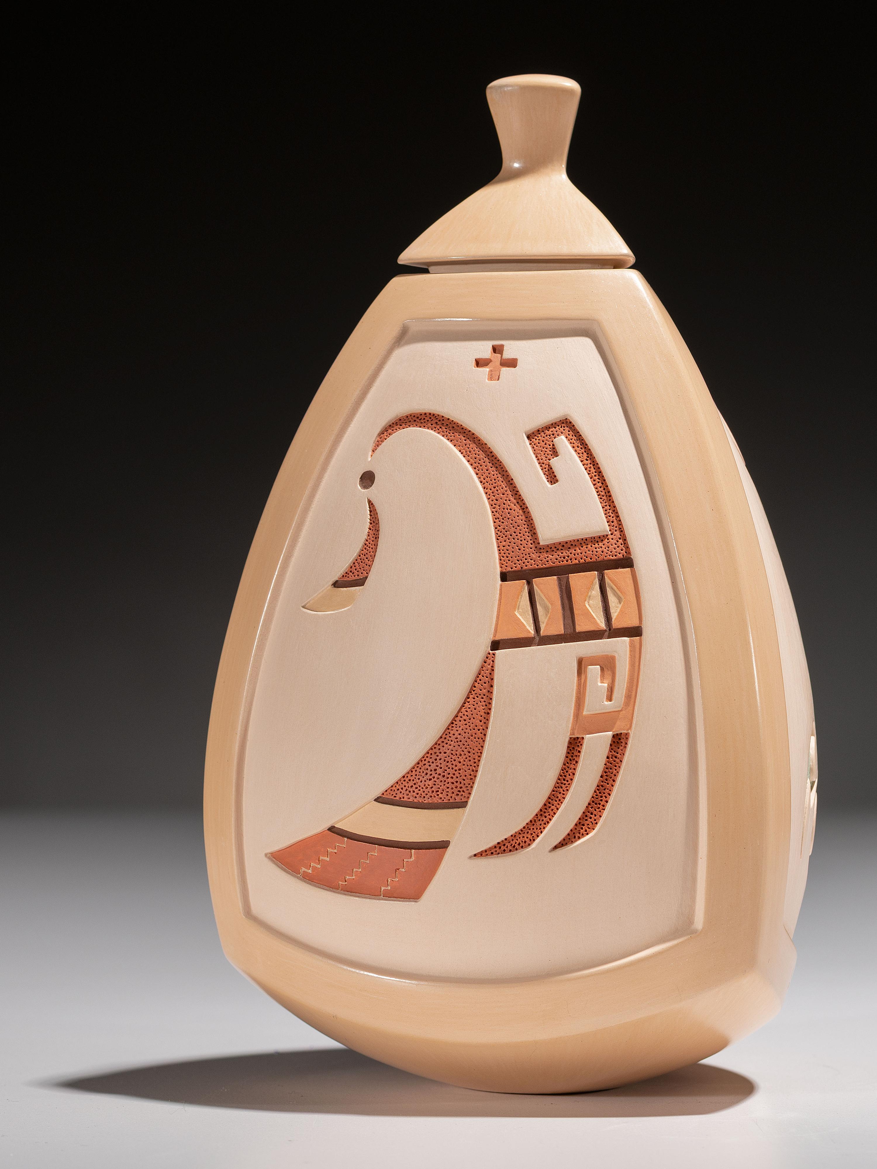 Three-Sided Polychrome Pottery Box