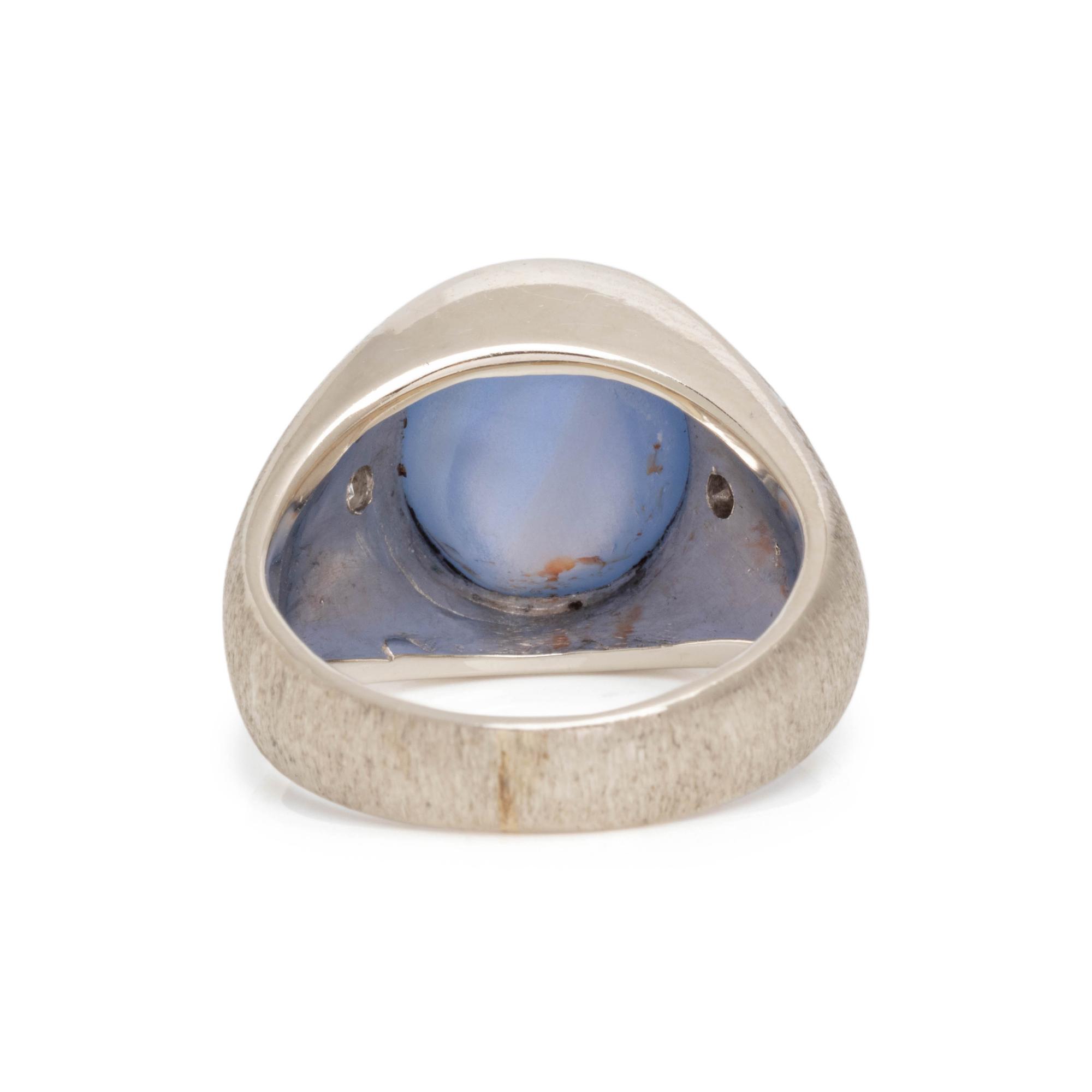 STAR SAPPHIRE AND DIAMOND RING