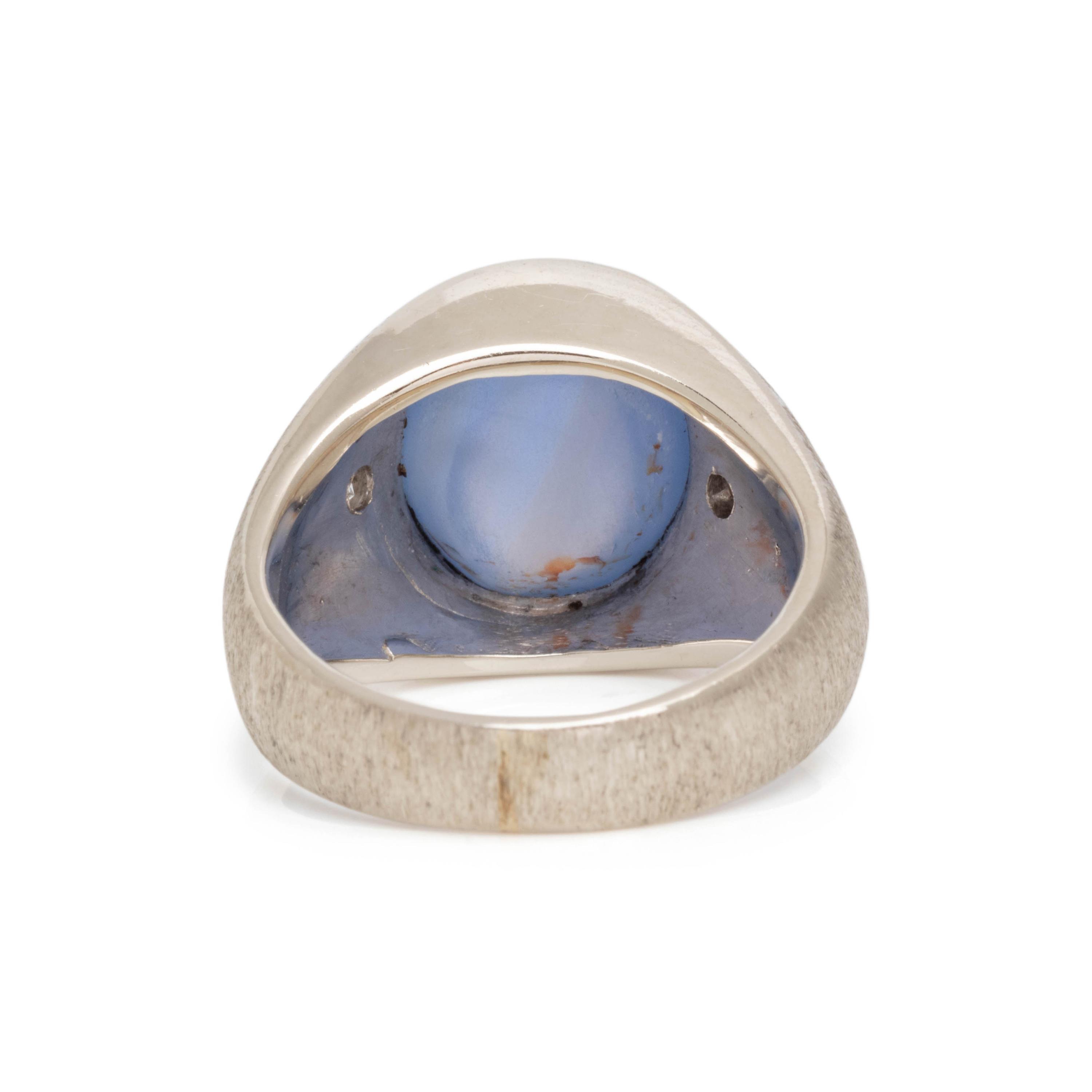 STAR SAPPHIRE AND DIAMOND RING