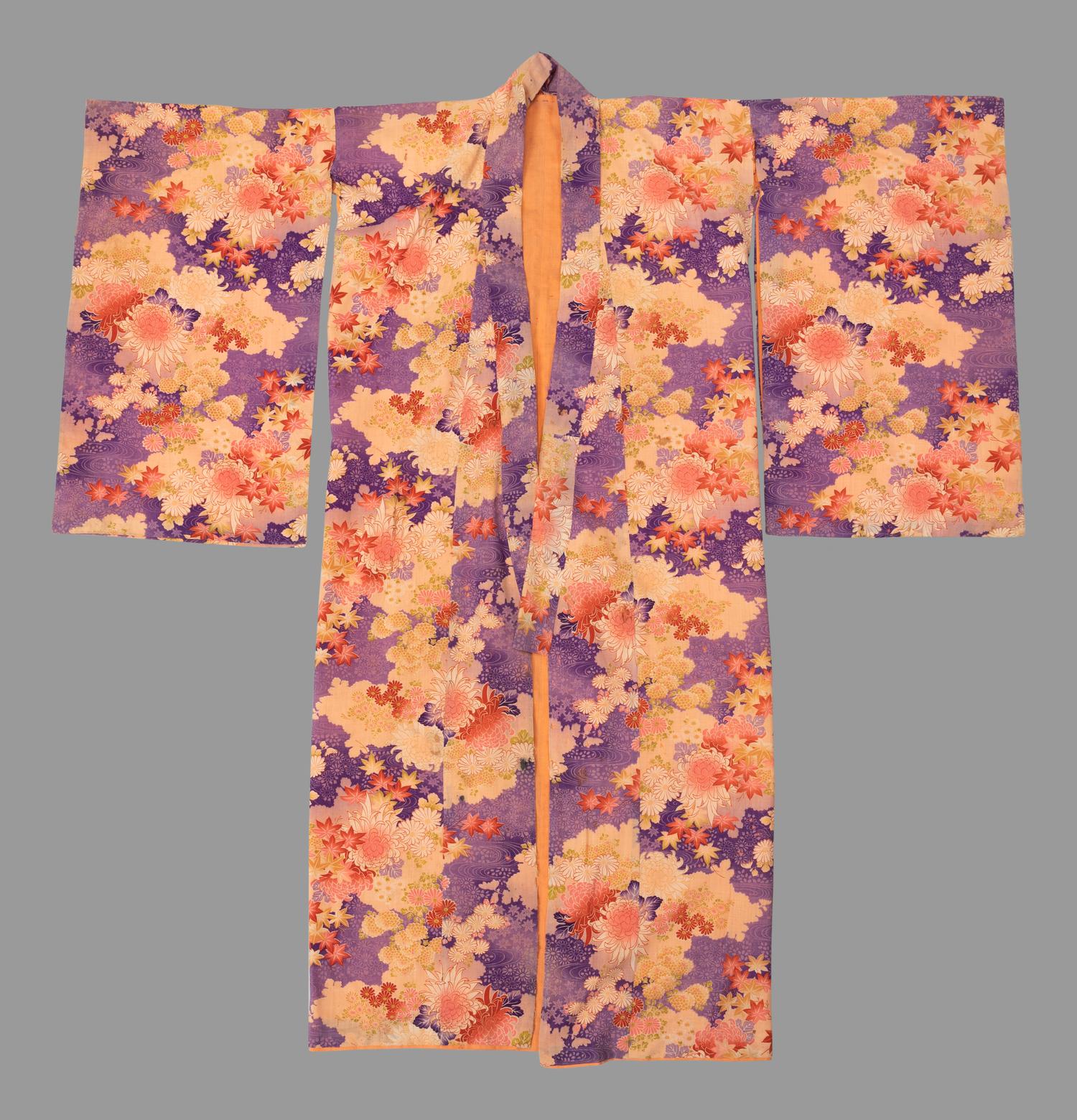 Two Japanese Silk Kimonos