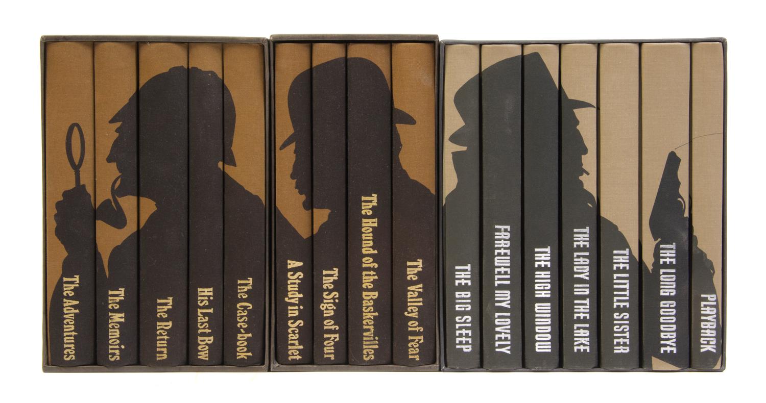 (FOLIO SOCIETY) A group of 16 books with decorative spines.
