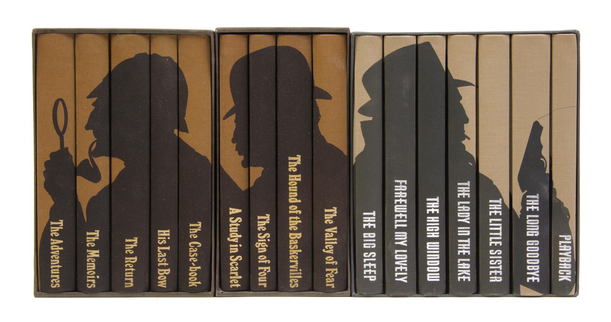 (FOLIO SOCIETY) A group of 16 books with decorative spines.