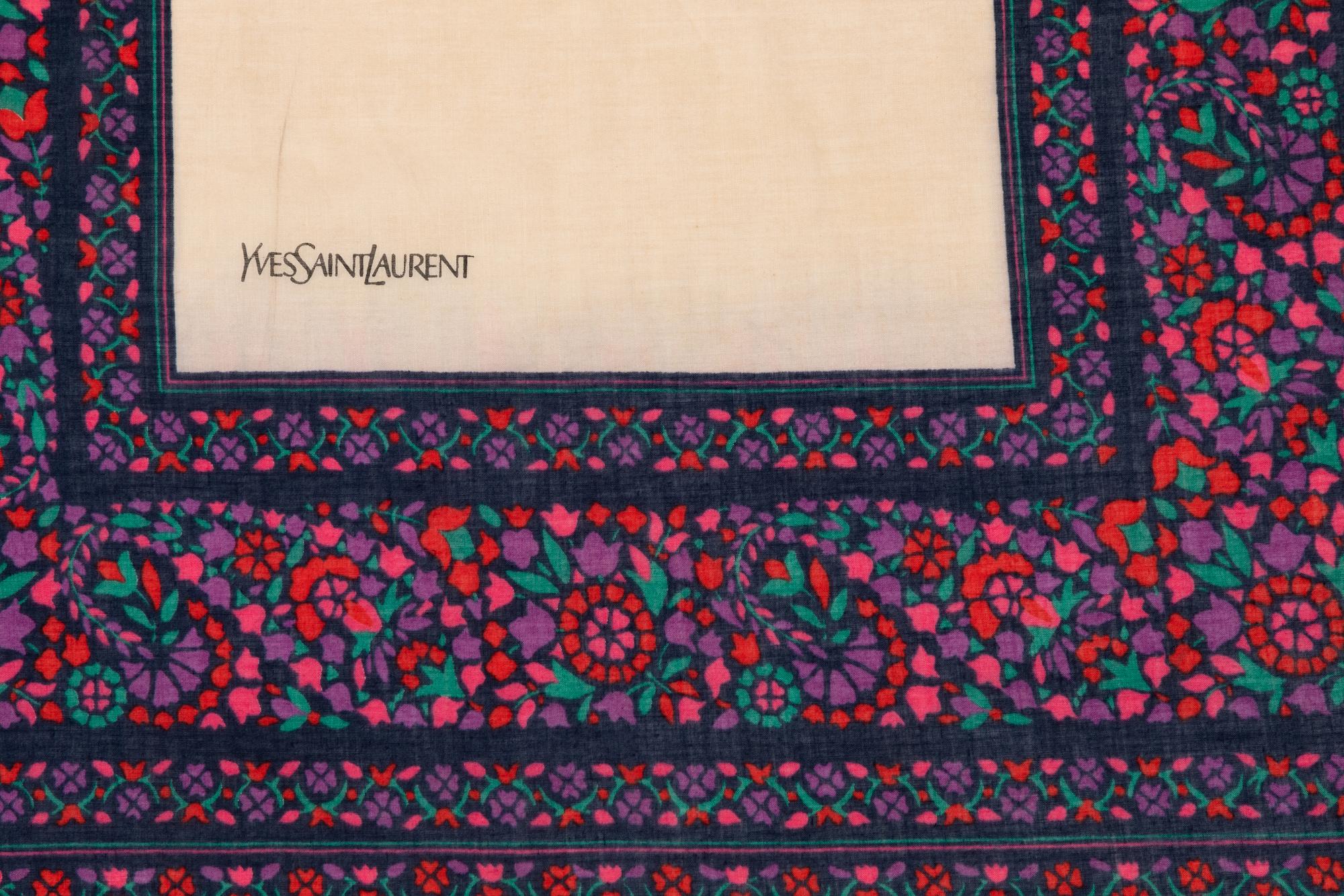 Collection of Five Cotton Pocket Scarves, 1960-80s