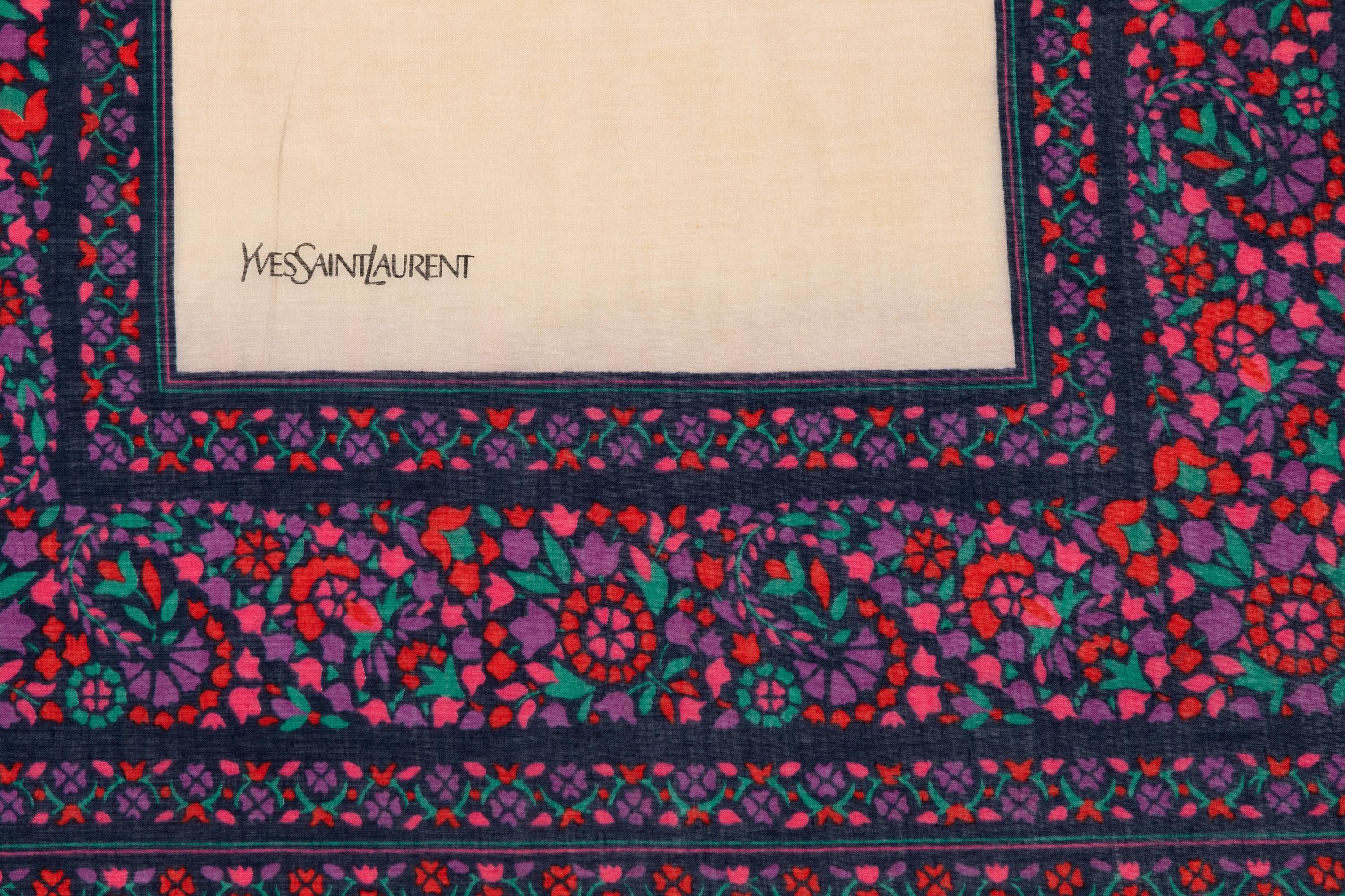 Collection of Five Cotton Pocket Scarves, 1960-80s