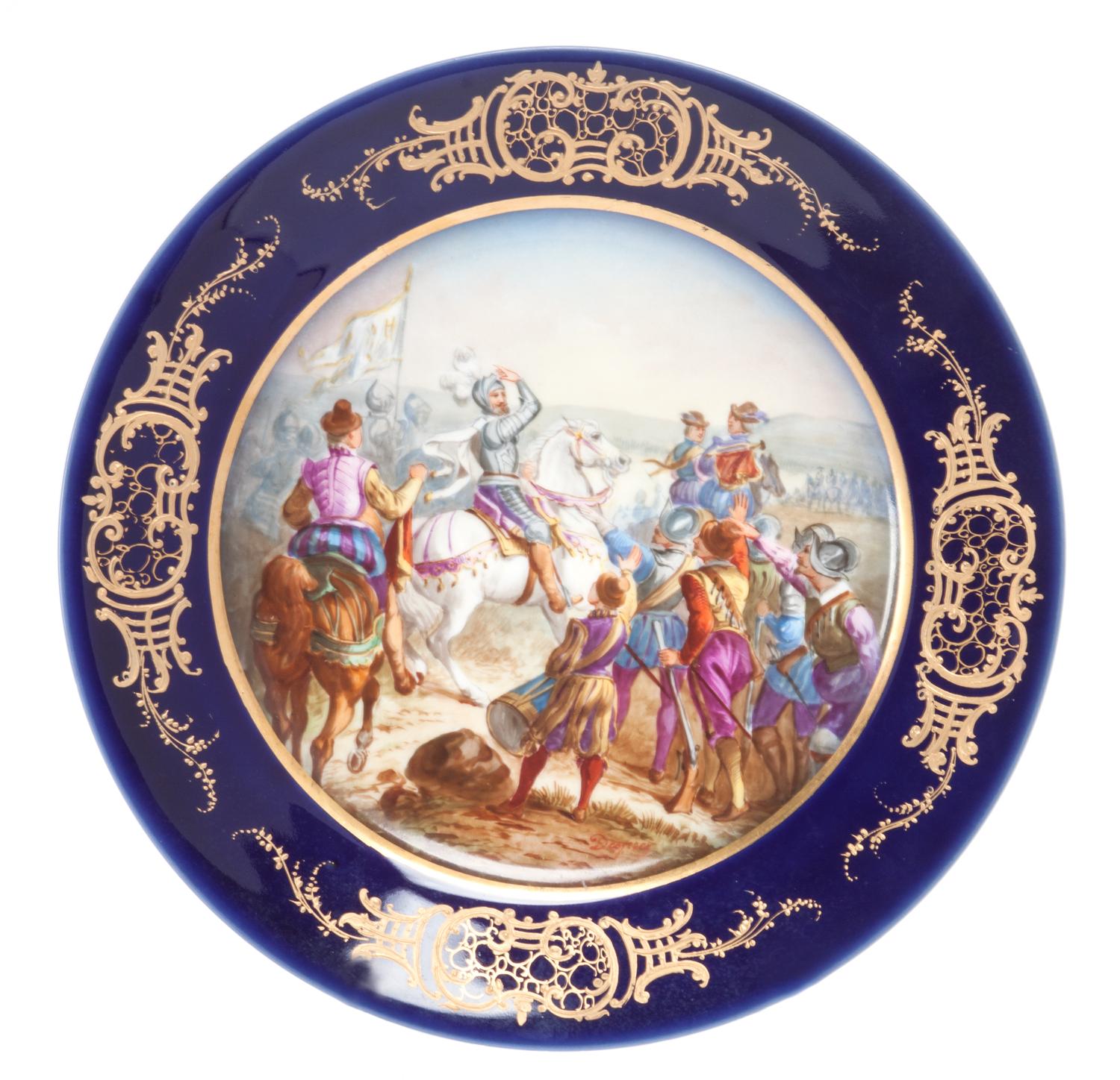 A Sevres Porcelain Cabinet Plate Diameter 9 1/2 inches.