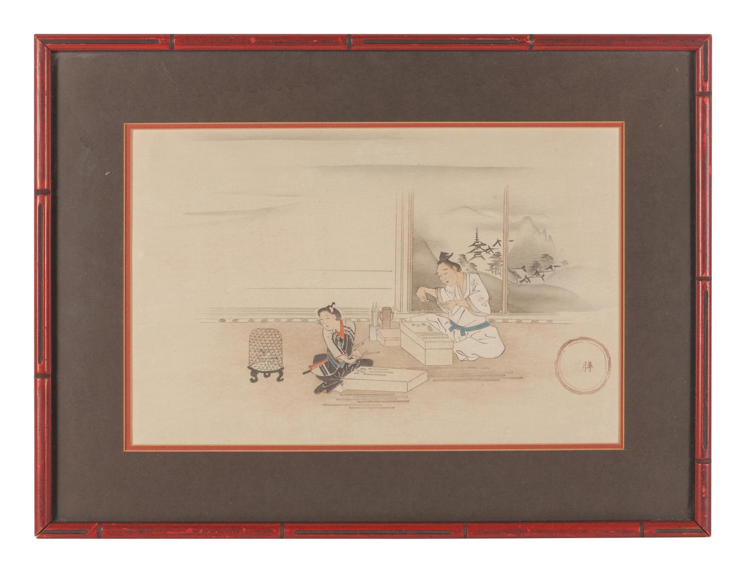 Six Japanese Woodblock Prints
