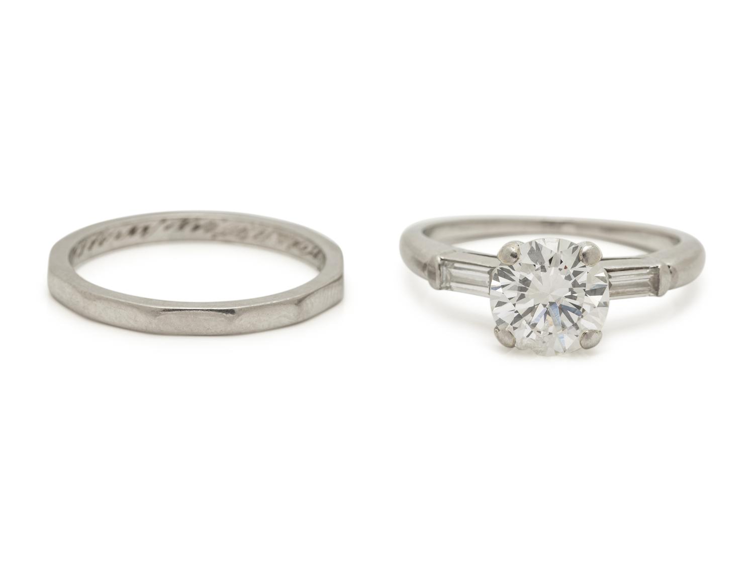 PLATINUM AND DIAMOND WEDDING SET