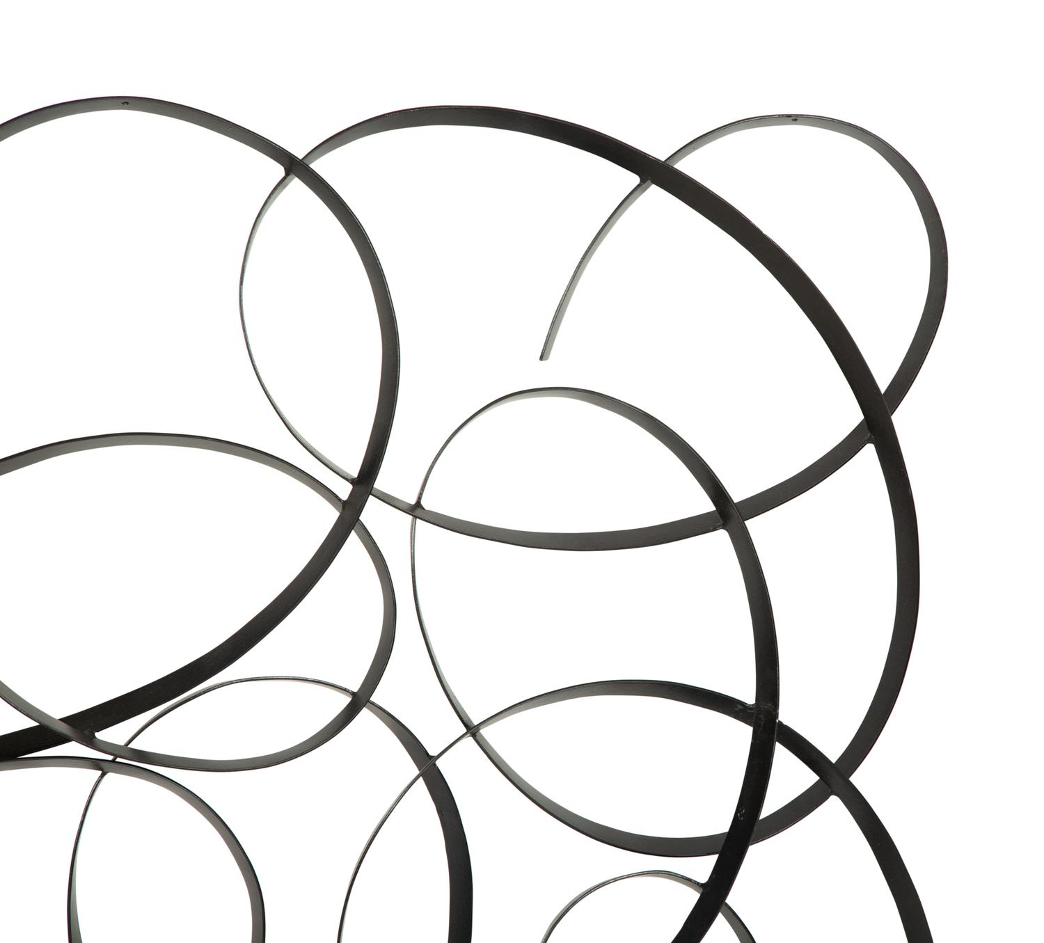 A Pair of Black Painted Metal Wall Panels after Klaus Walk