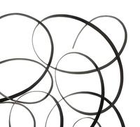 A Pair of Black Painted Metal Wall Panels after Klaus Walk