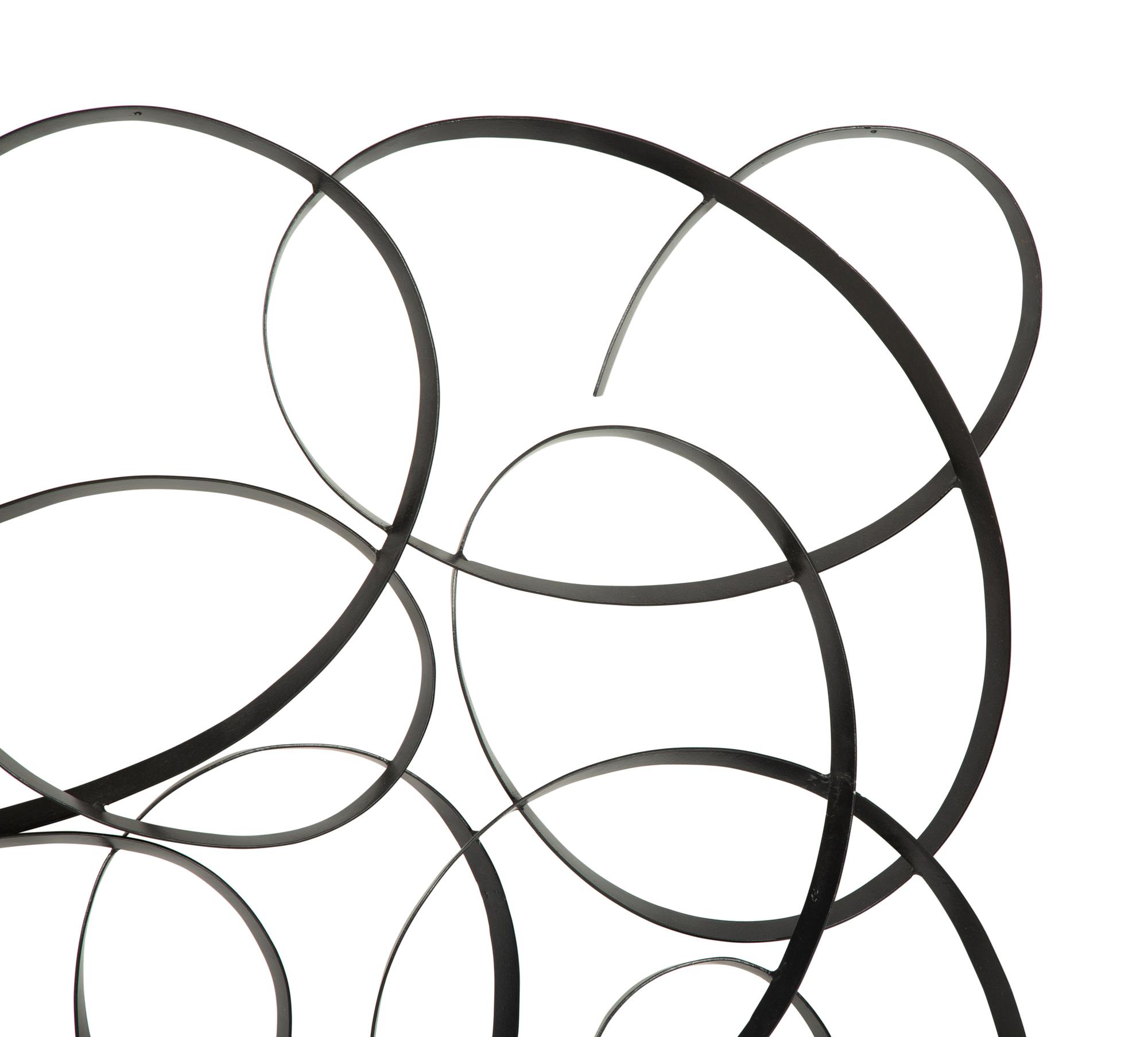 A Pair of Black Painted Metal Wall Panels after Klaus Walk