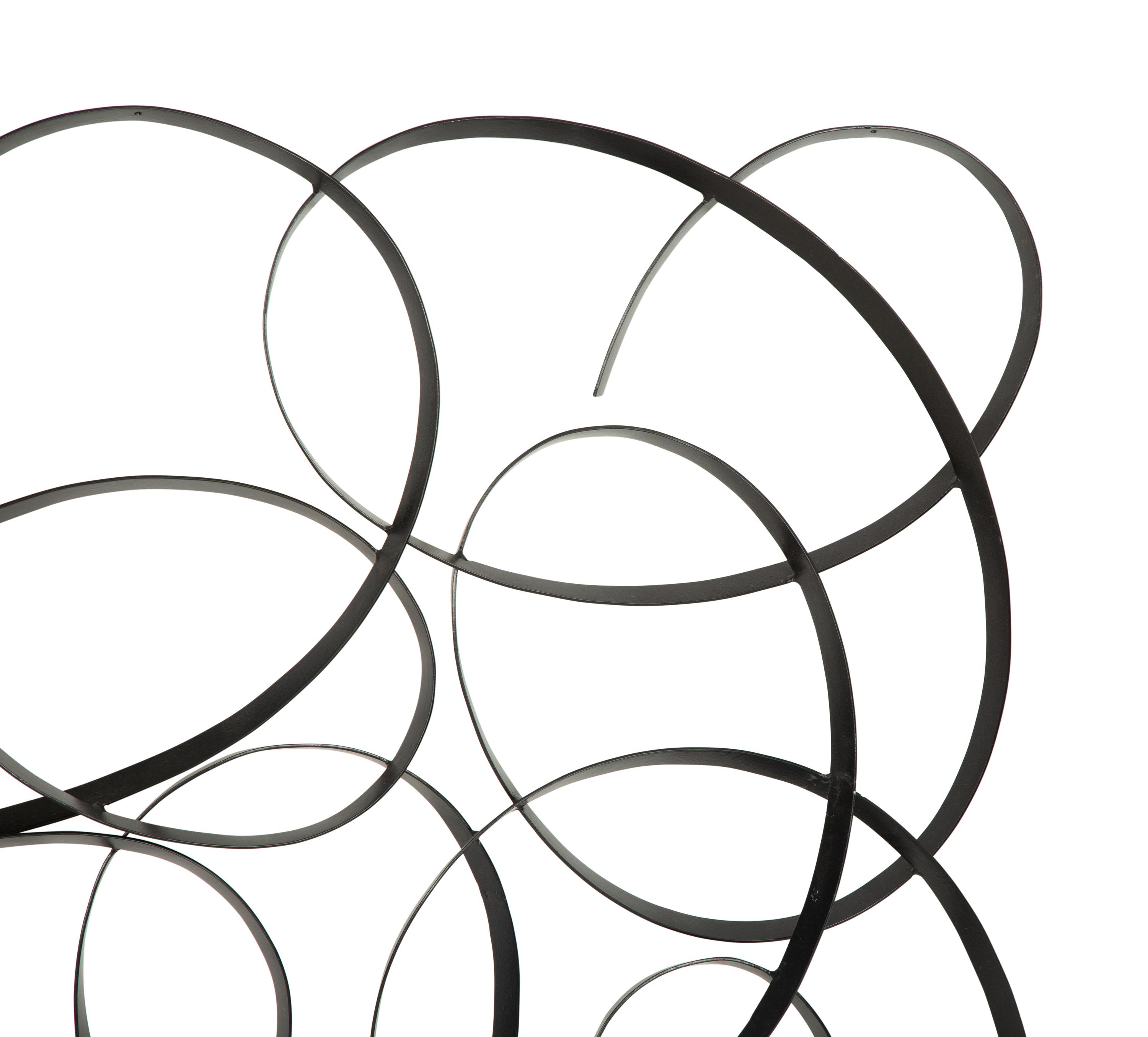 A Pair of Black Painted Metal Wall Panels after Klaus Walk