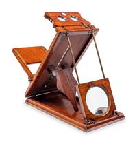 A Mahogany and Brass Optometrist's Tool