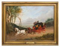 Attributed to William Joseph Shayer, (British, 1811-1892), Untitled (Coaching Scene)