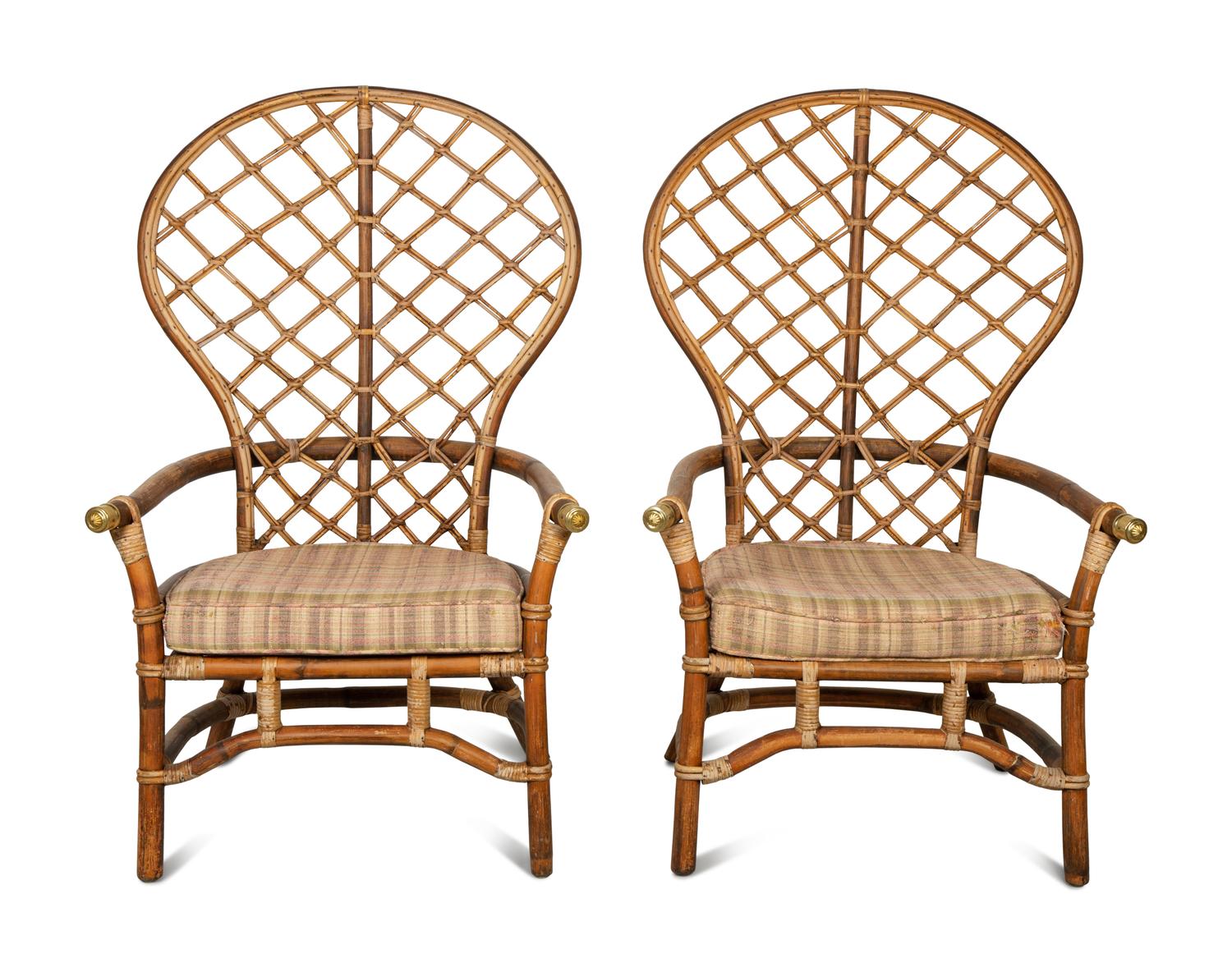 A Pair of Adirondack Style Armchairs