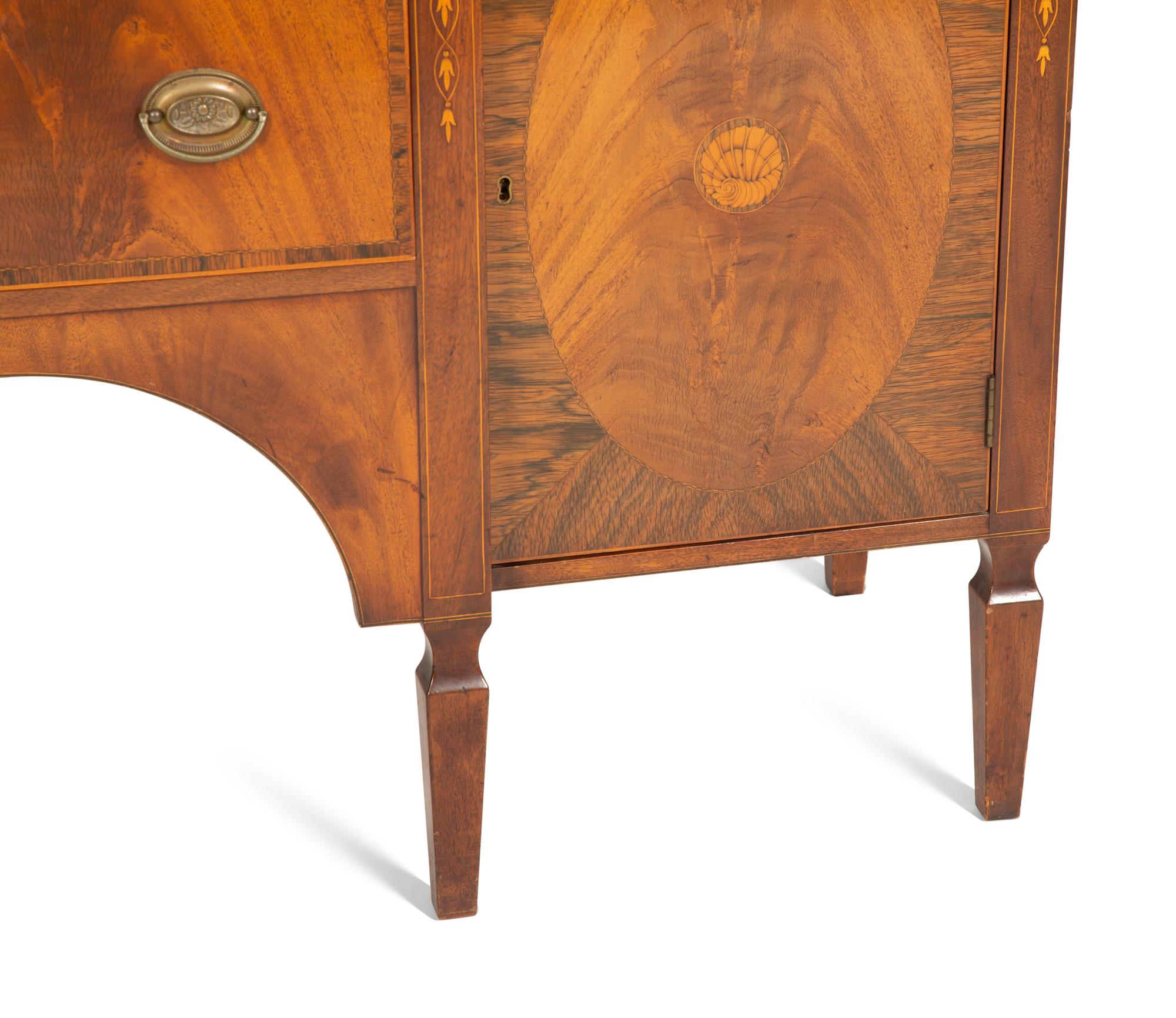 A Federal Style Figured Mahogany Sideboard