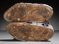Ute Beaded Buffalo Hide Moccasins