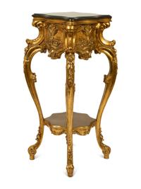 A Louis XV Style Giltwood Pedestal — 20TH CENTURY
