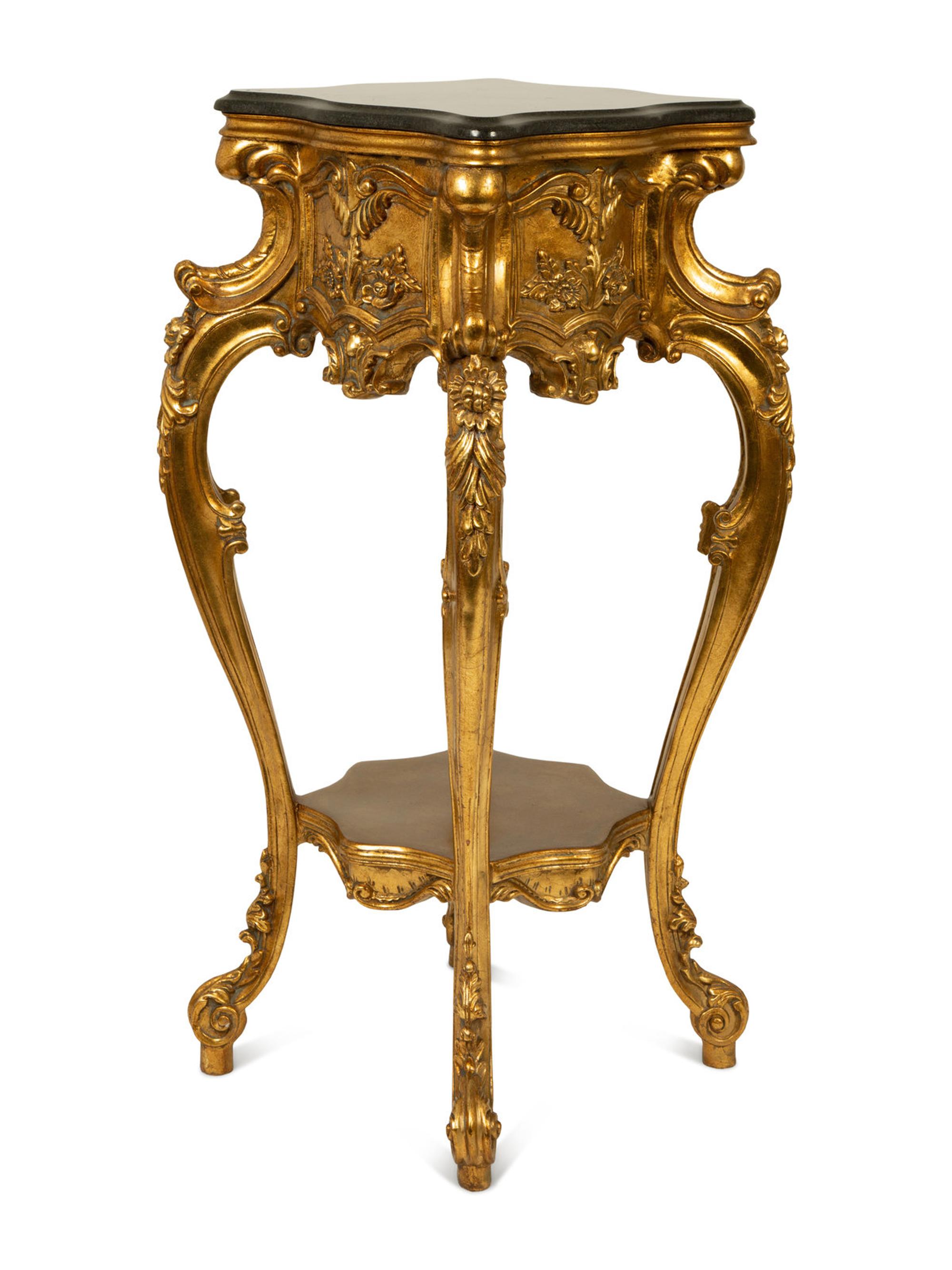 A Louis XV Style Giltwood Pedestal — 20TH CENTURY