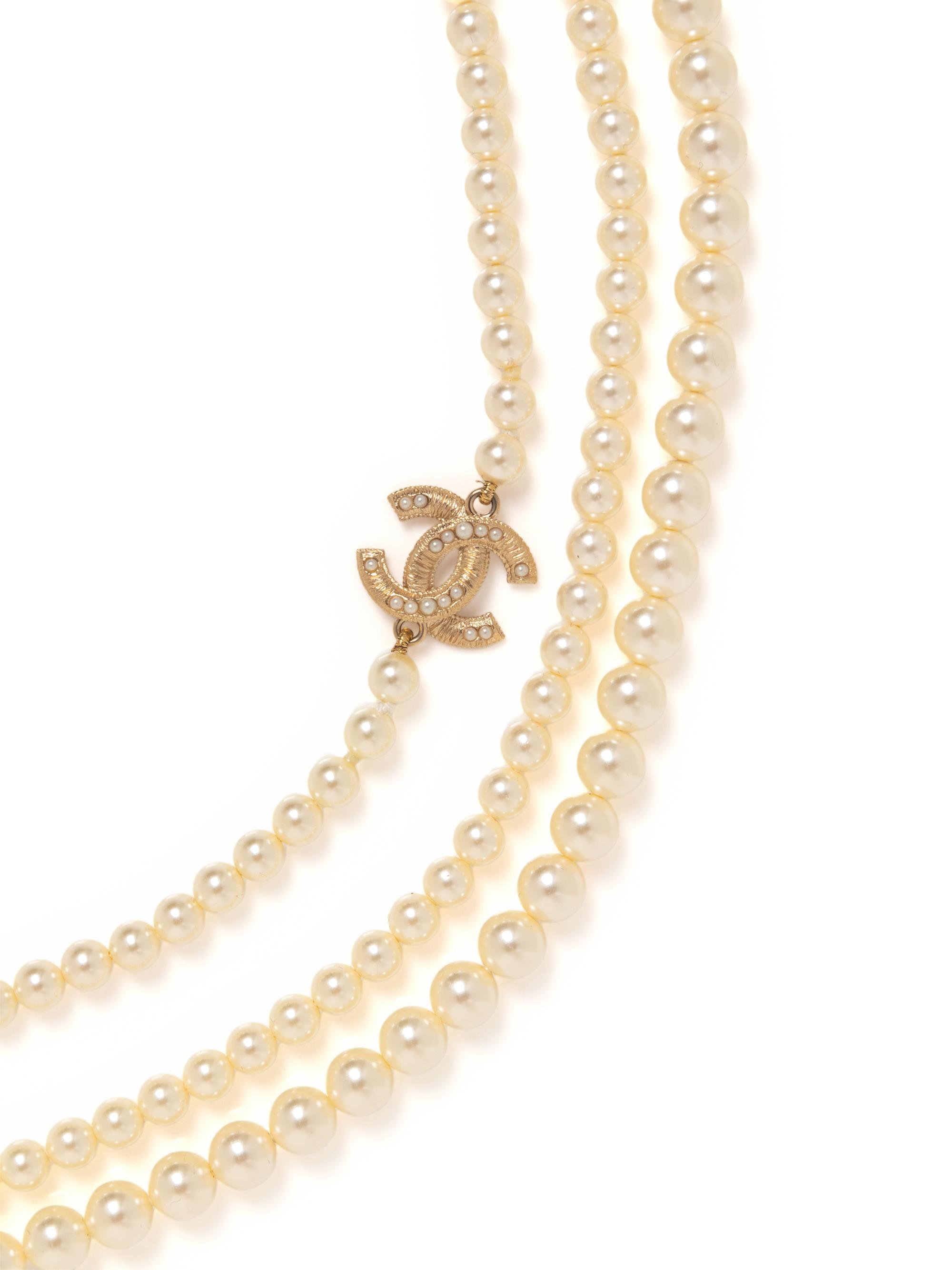 Chanel Paris Cosmoplite Multi-Strand Imitation Pearl Necklace, 2017