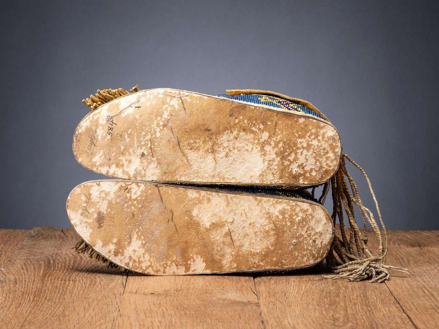 Kiowa Beaded Hide Moccasins