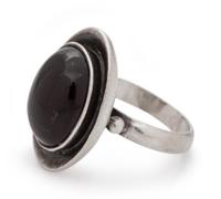 A Sterling Silver and Onyx Ring, Kalo,