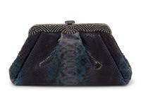 Judith Leiber Blue Python Clutch, 2000s