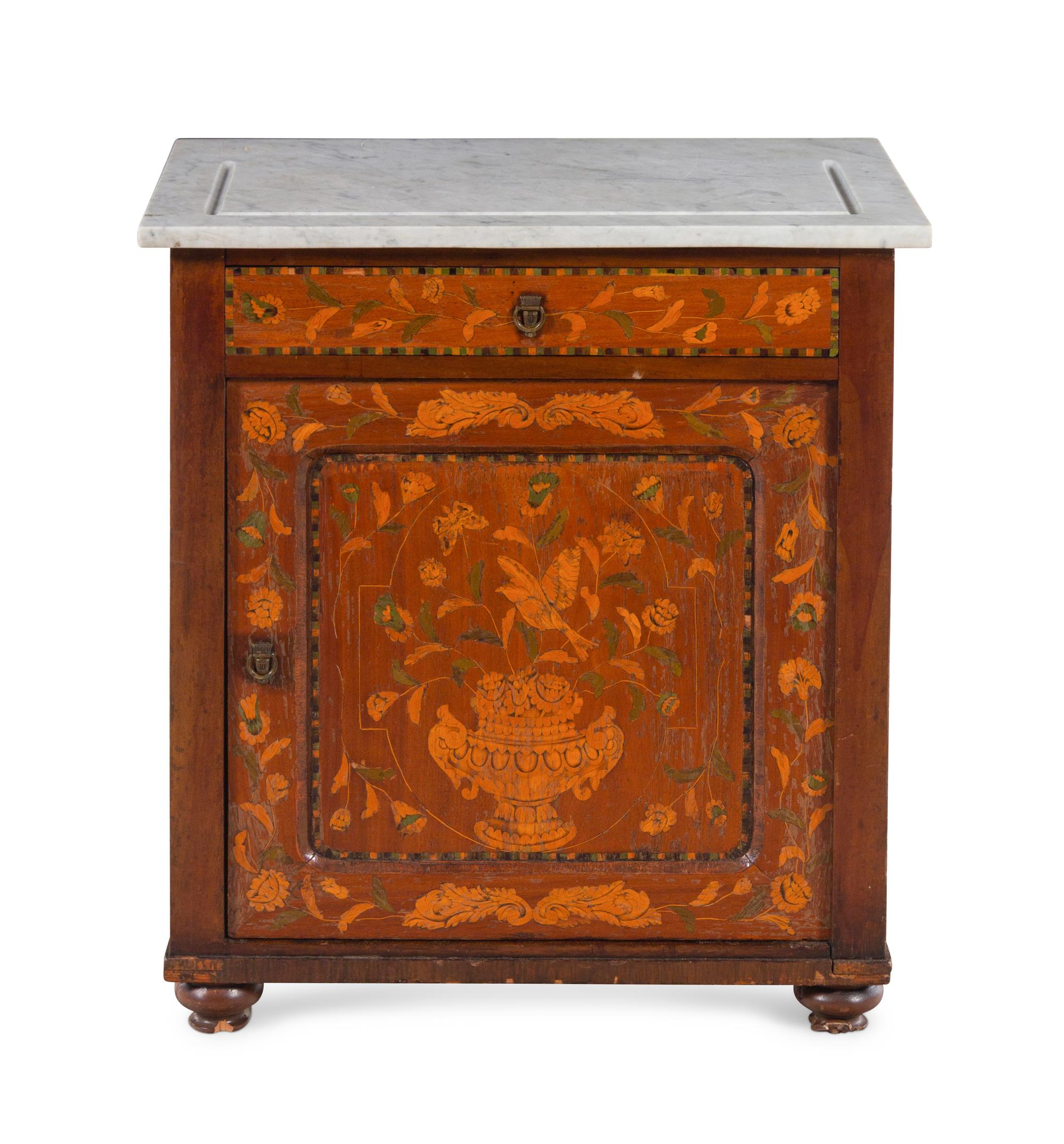 A Continental Parquetry End Table
