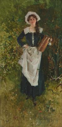 Howard Chandler Christy (American, 1872-1952) — The Milkmaid , 1910