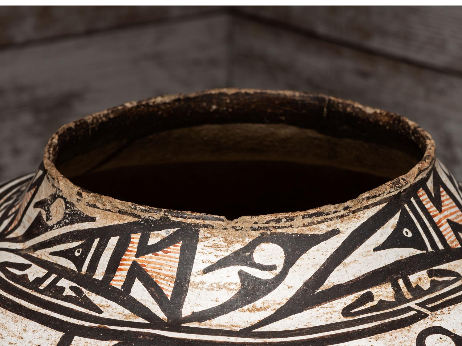 Zuni Polychrome Pottery Olla