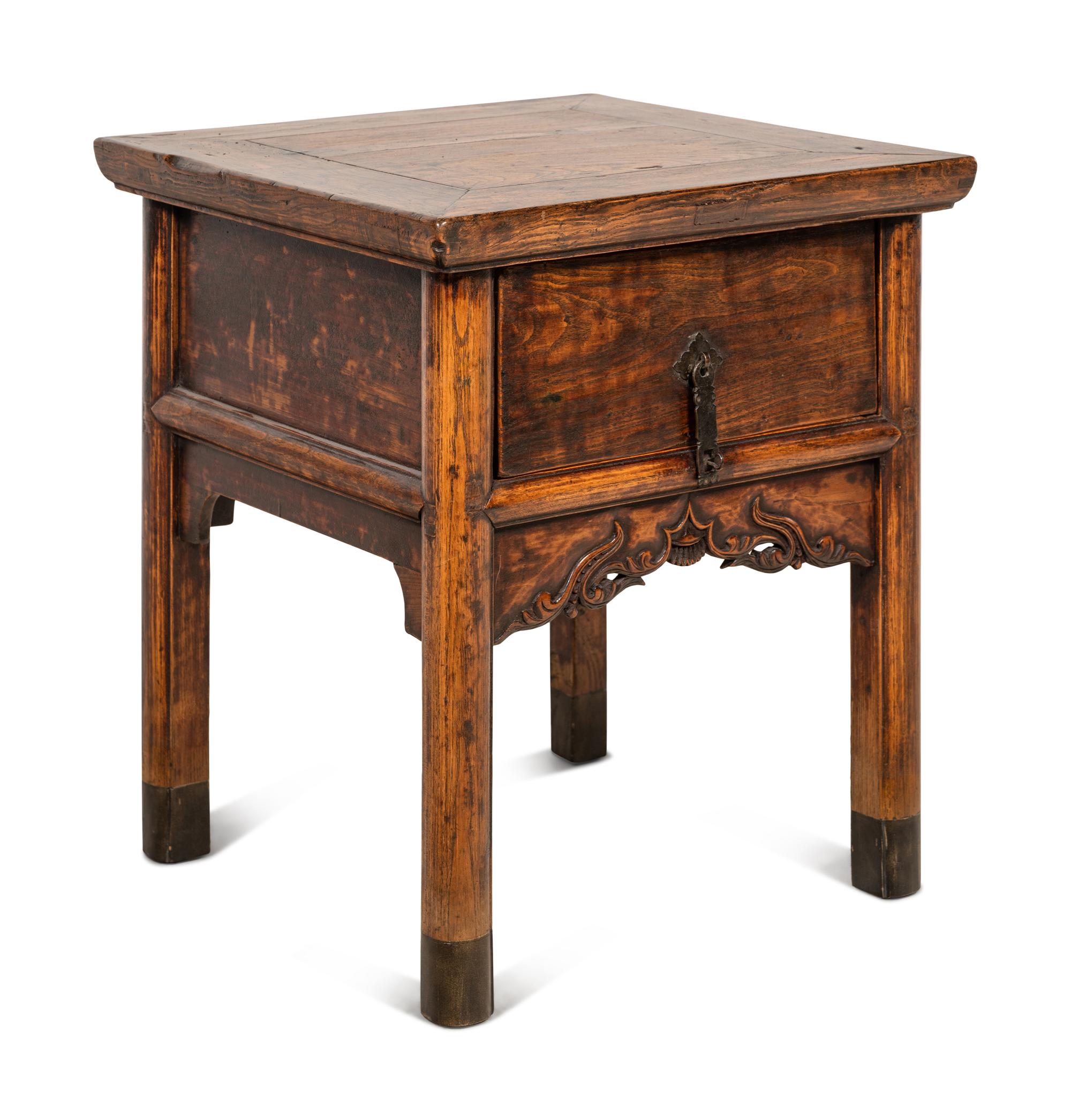 A Chinese Elm Side Table