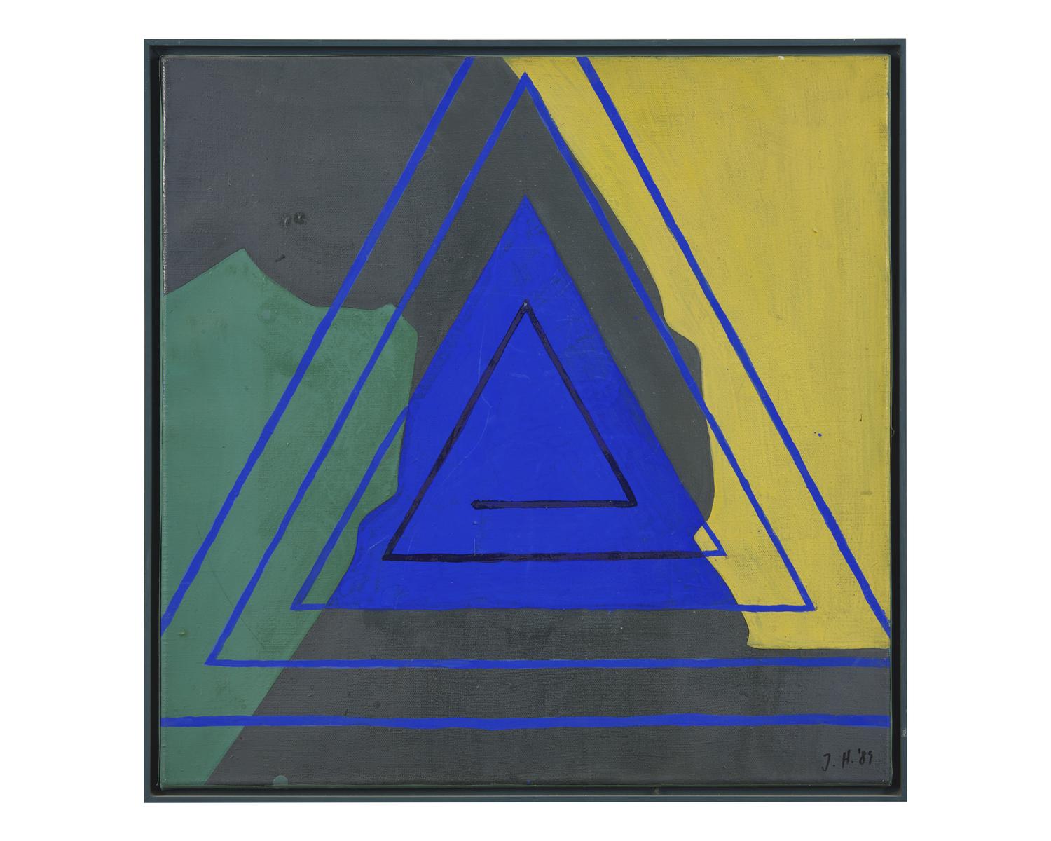 Blaues Dreieck, Blauer Quadrat and Blauer Kreis (three works), 1989
