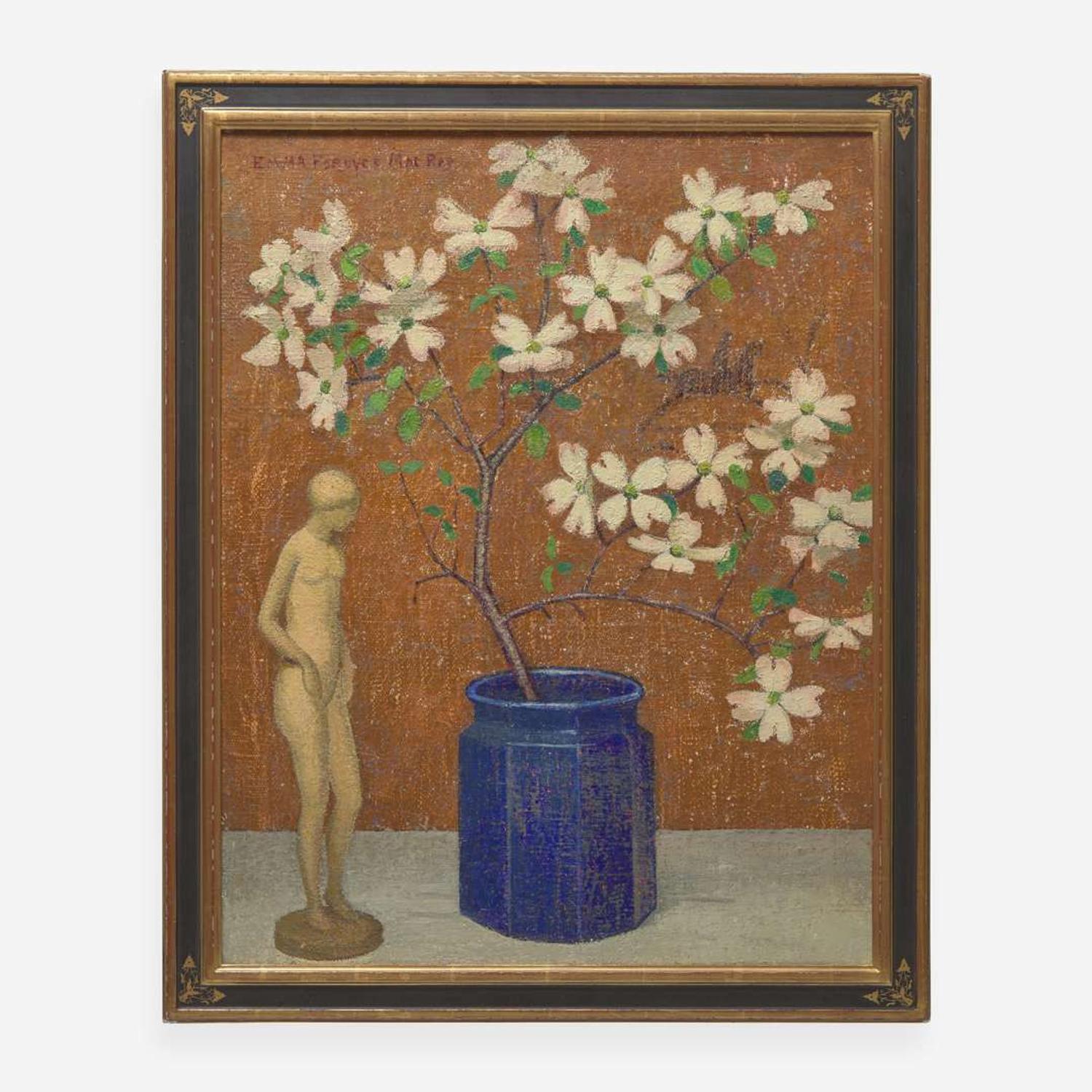 Emma Fordyce MacRae (American, 1887–1974) Spring (Dogwood in Blue Pot)
