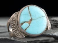 Navajo Split Shank Ingot and Hubbell Glass Ring