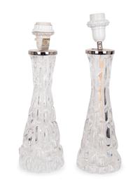 Pair of Table Lamps, c. 1965 Orrefors, Sweden