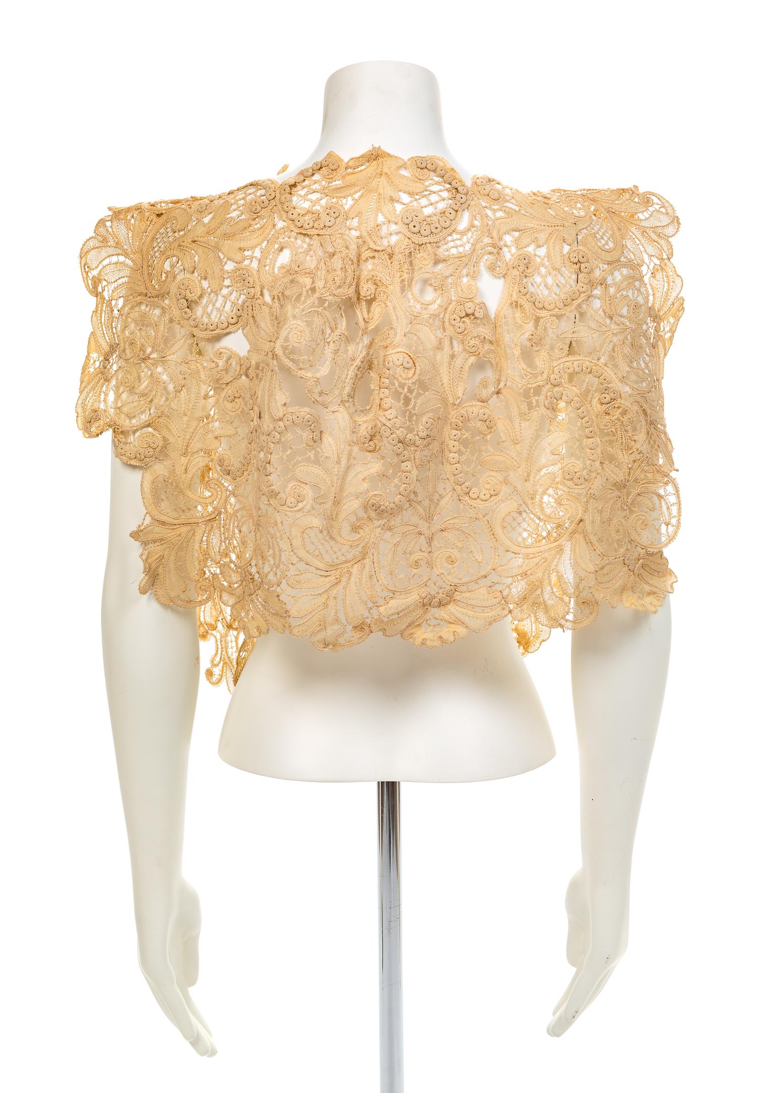 A Beige Lace Shawl, 1910-40s