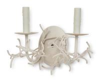 A Pair of White Painted Metal Coraline Sconces — 20TH CENTURY