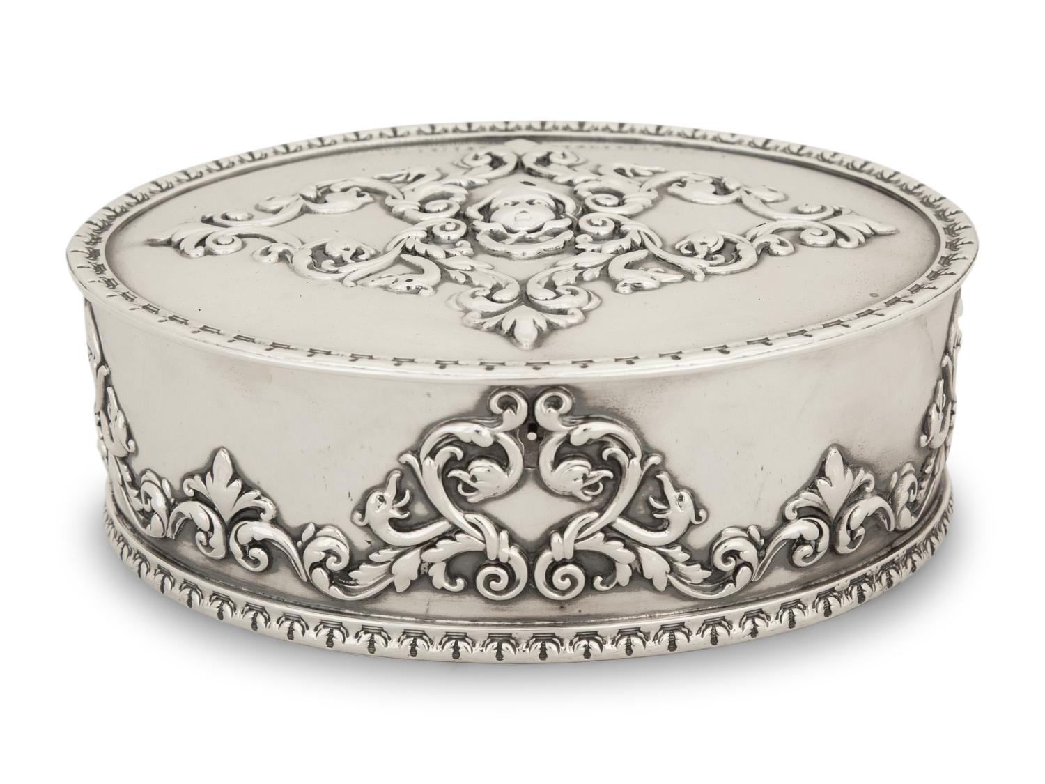 An American Silver Hinged Covered Box