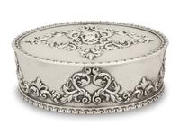 An American Silver Hinged Covered Box