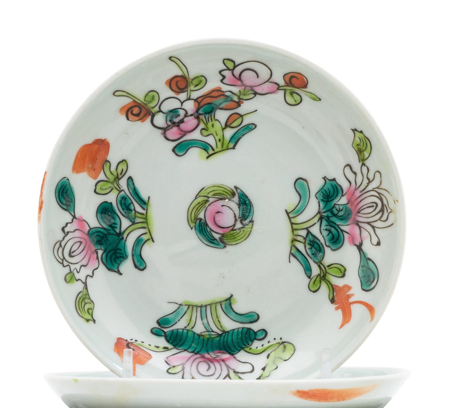 A Partial Set of Chinese Famille Rose 'Flower' Porcelain Dinner Services