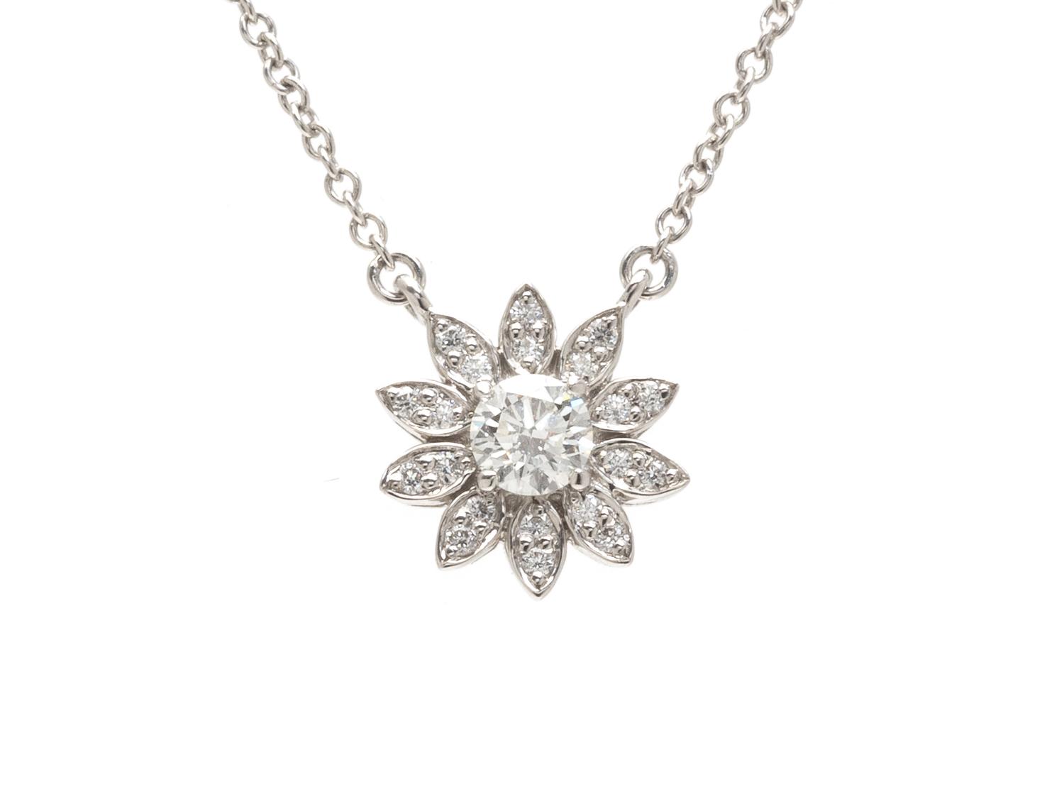 A Platinum and Diamond "Daisy" Necklace, Tiffany & Co., 2.00 dwts.