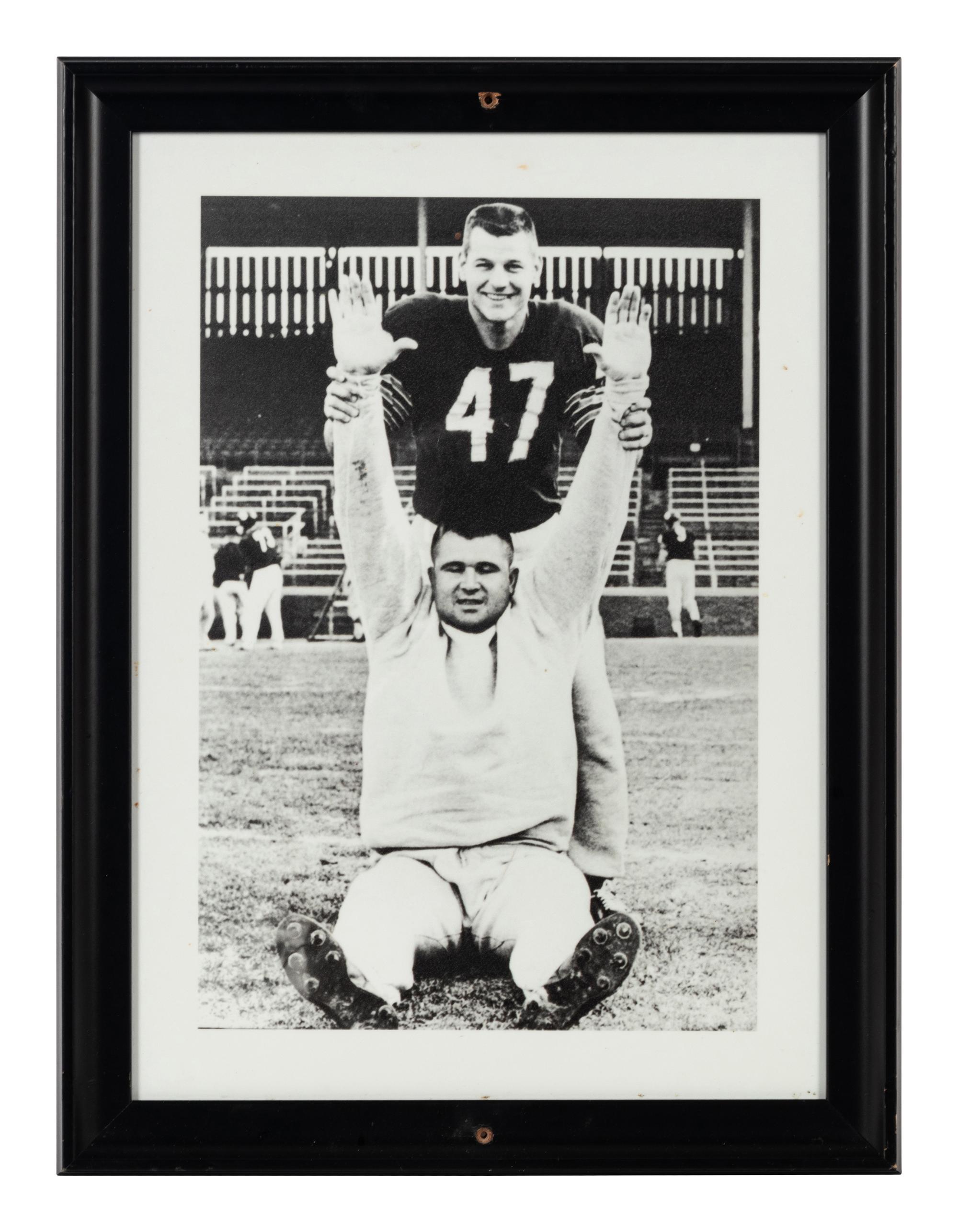 A Group of Seven Photographs Depicting Mike Ditka as a Player Formerly Displayed at Mike Ditka’s Restaurant