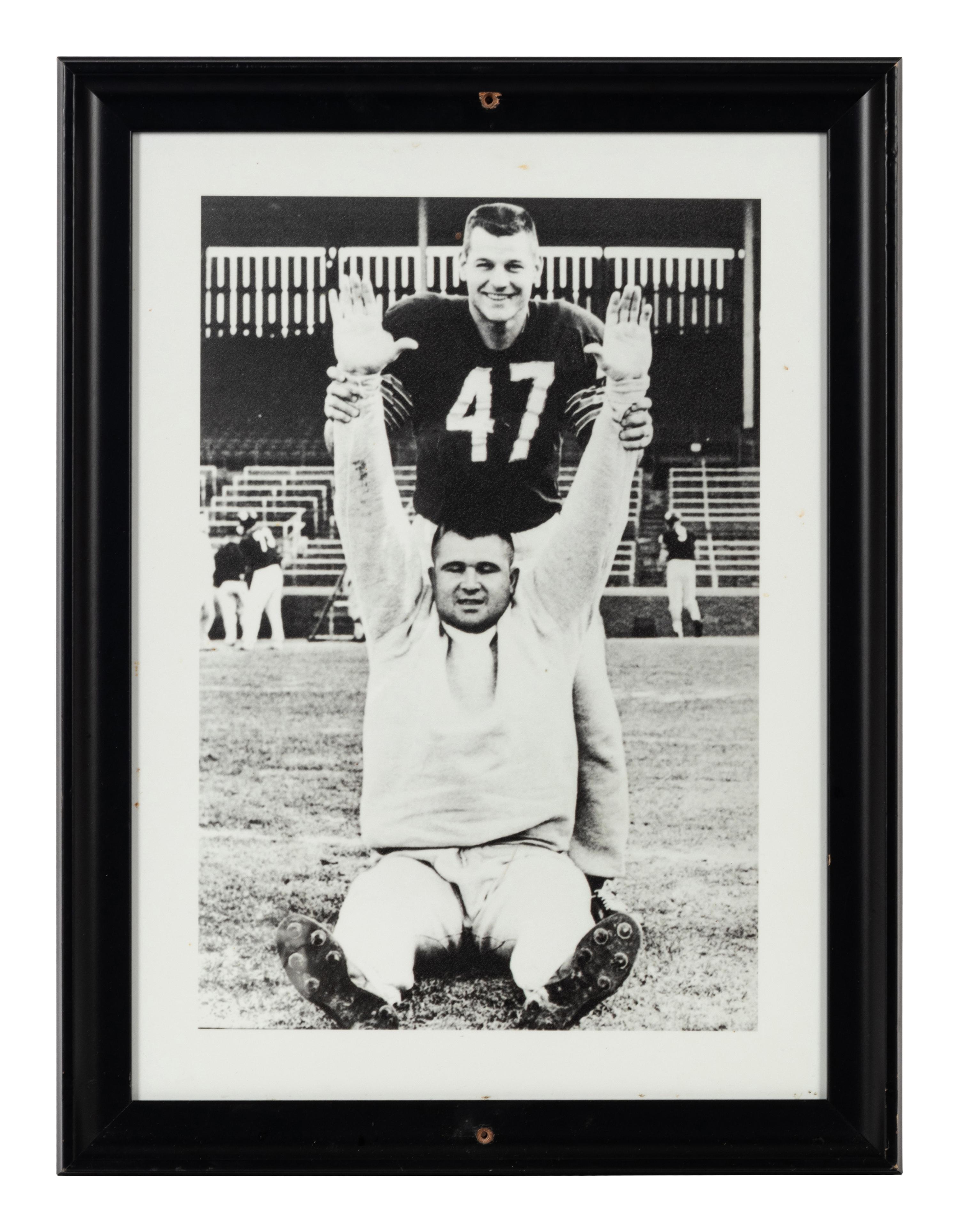 A Group of Seven Photographs Depicting Mike Ditka as a Player Formerly Displayed at Mike Ditka’s Restaurant