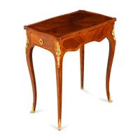 A Louis XV Gilt Bronze Mounted Tulipwood Table à Écrire