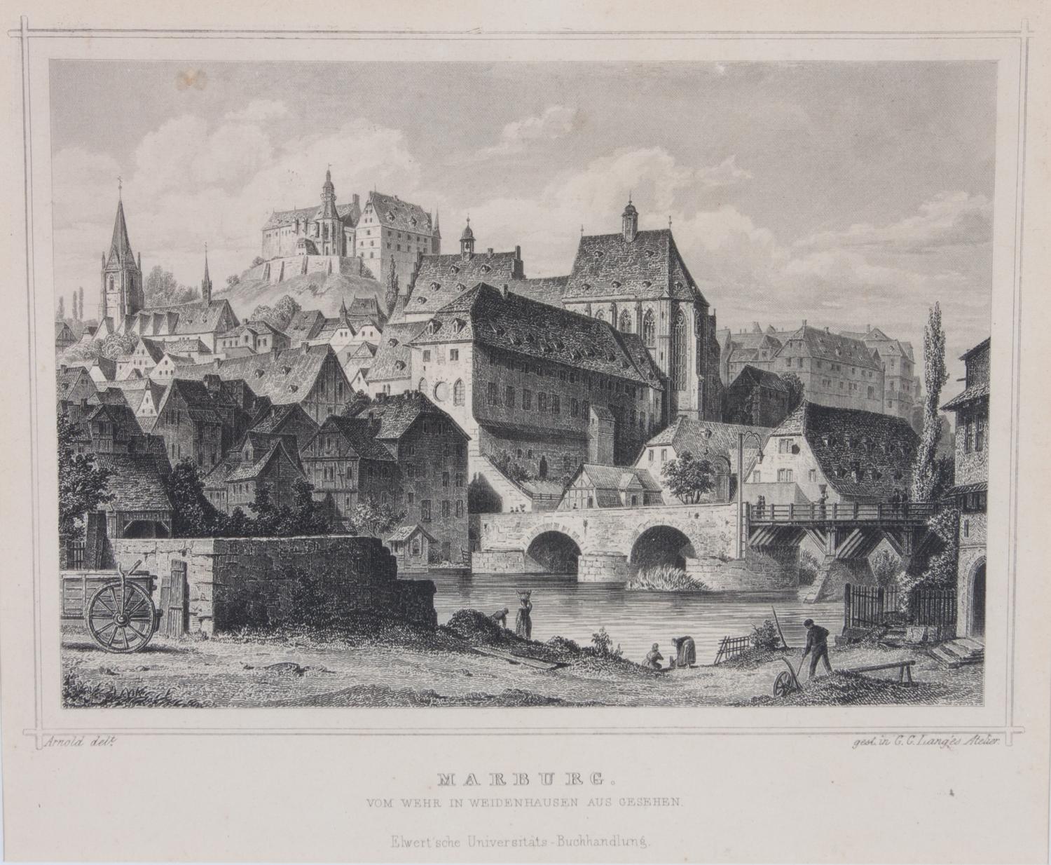 Seven Architectural Etchings Each: 5 1/2 x 7 inches.