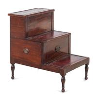 A Set of Regency Style Mahogany Bed Steps