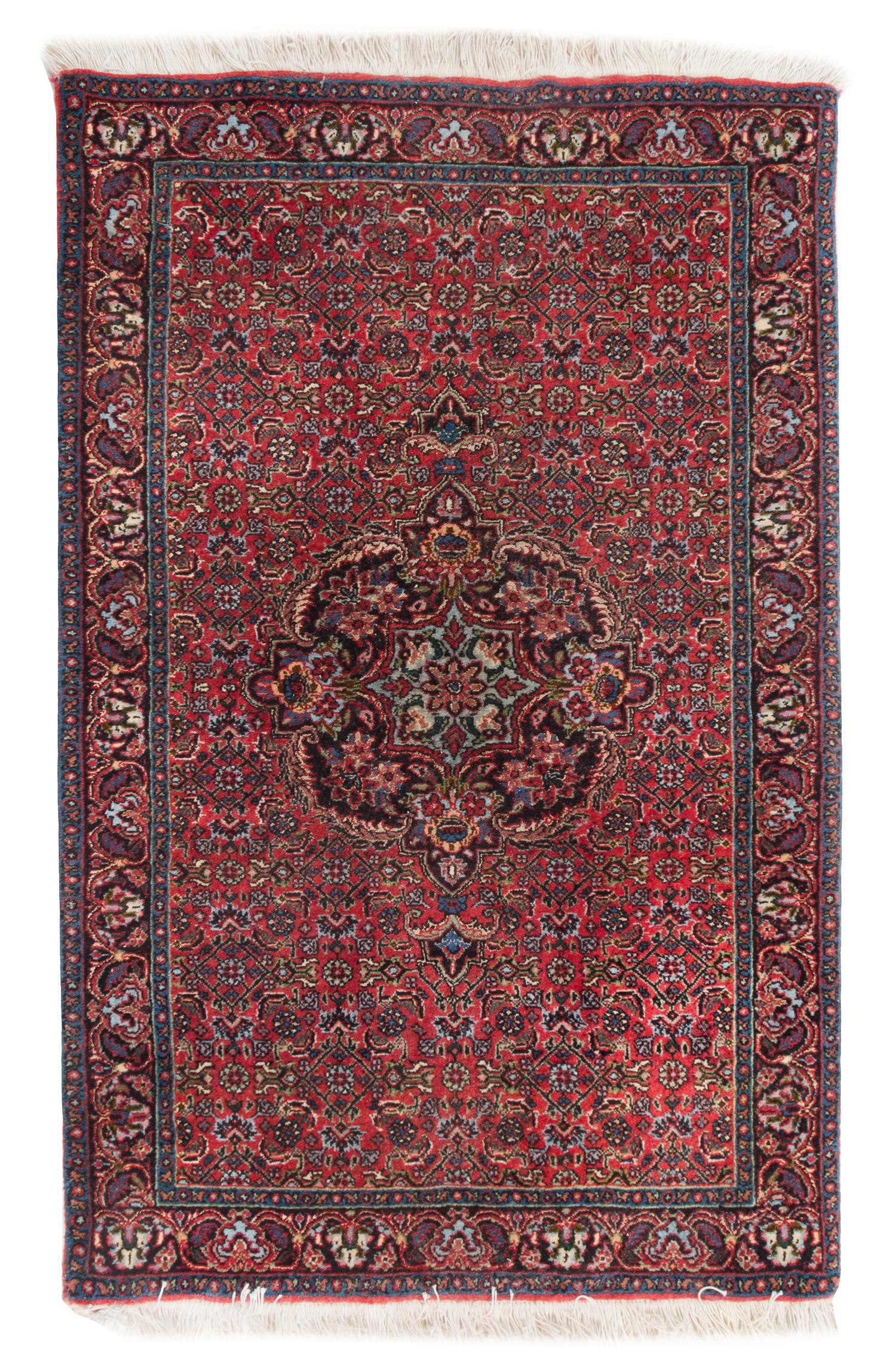 A Bidjar Wool and Silk Rug 3 feet 6 inches x 2 feet 3 inches. — SECOND HALF 20TH CENTURY