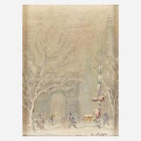 Johann Berthelsen (American, 1883-1972) Washington Square