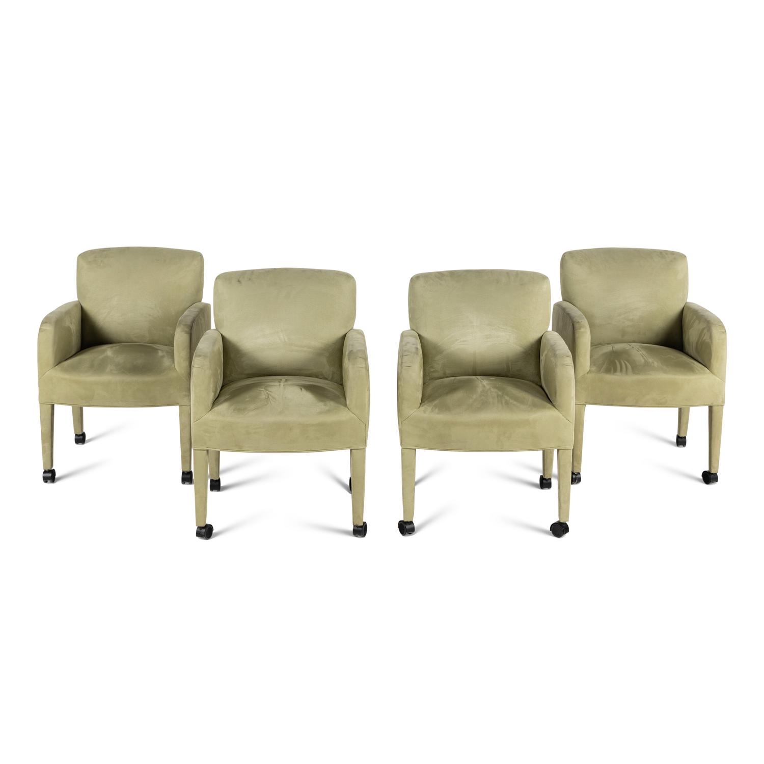 A Set of Four Contemporary Upholstered Armchairs